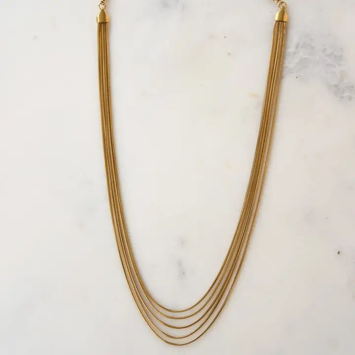 Thelma Layered Snake Chain Necklace