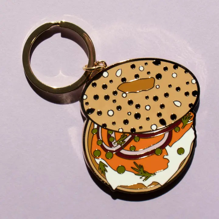 Bagel and Lox Keychain