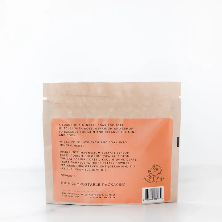 Mineral Bath Soak Sachet - Rose Petal & Geranium