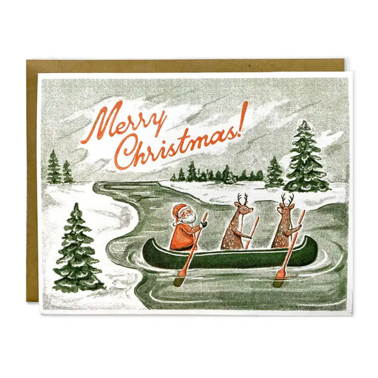 Christmas Canoe Card (Boxed Set of 8)