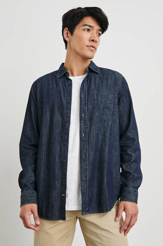 Colton Shirt in Dark Wash Indigo