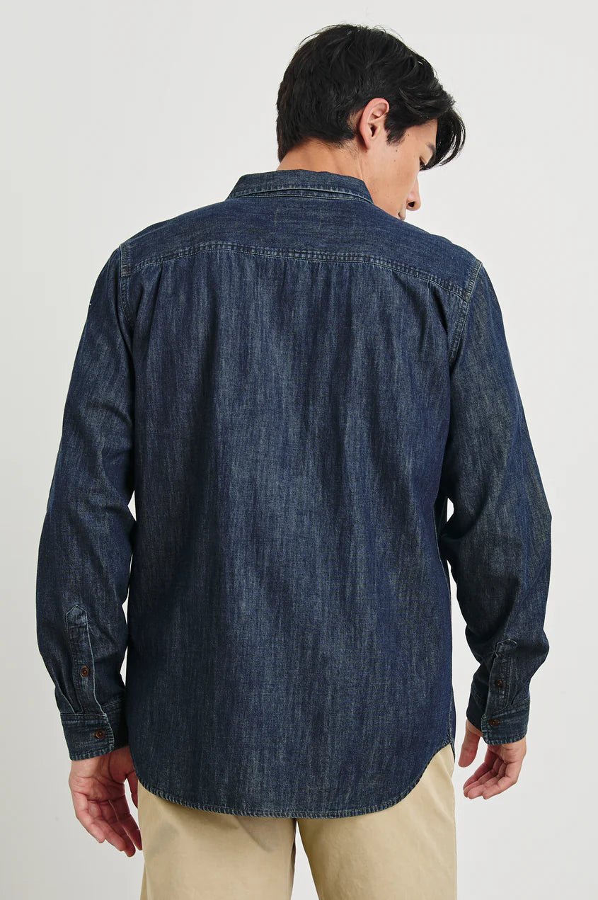 Colton Shirt in Dark Wash Indigo