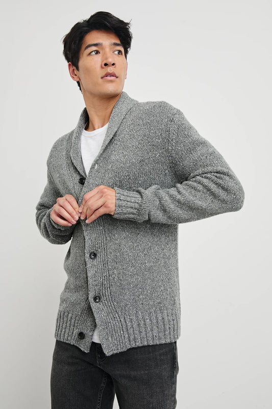 Corden Cardigan in Monochromatic Speckle