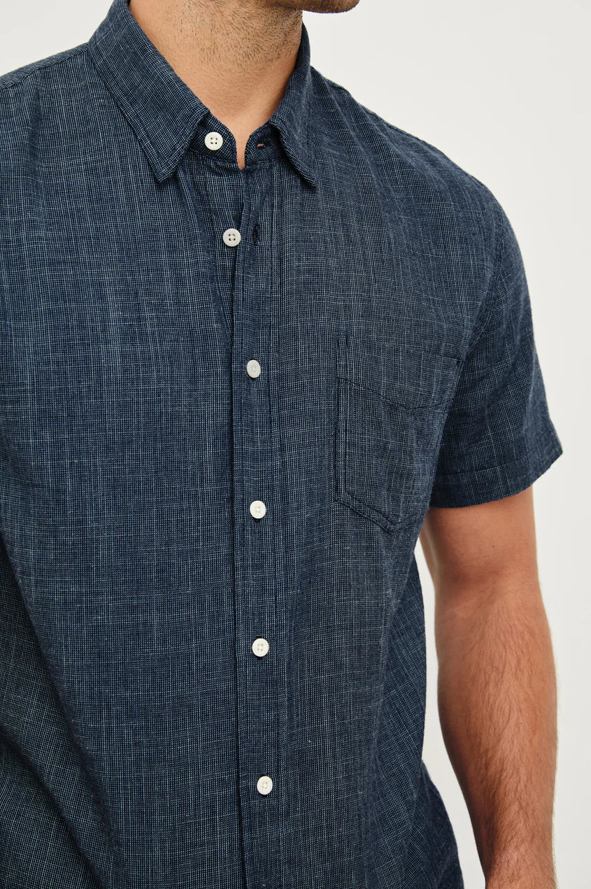 Fairfax Shirt in Navy Etch