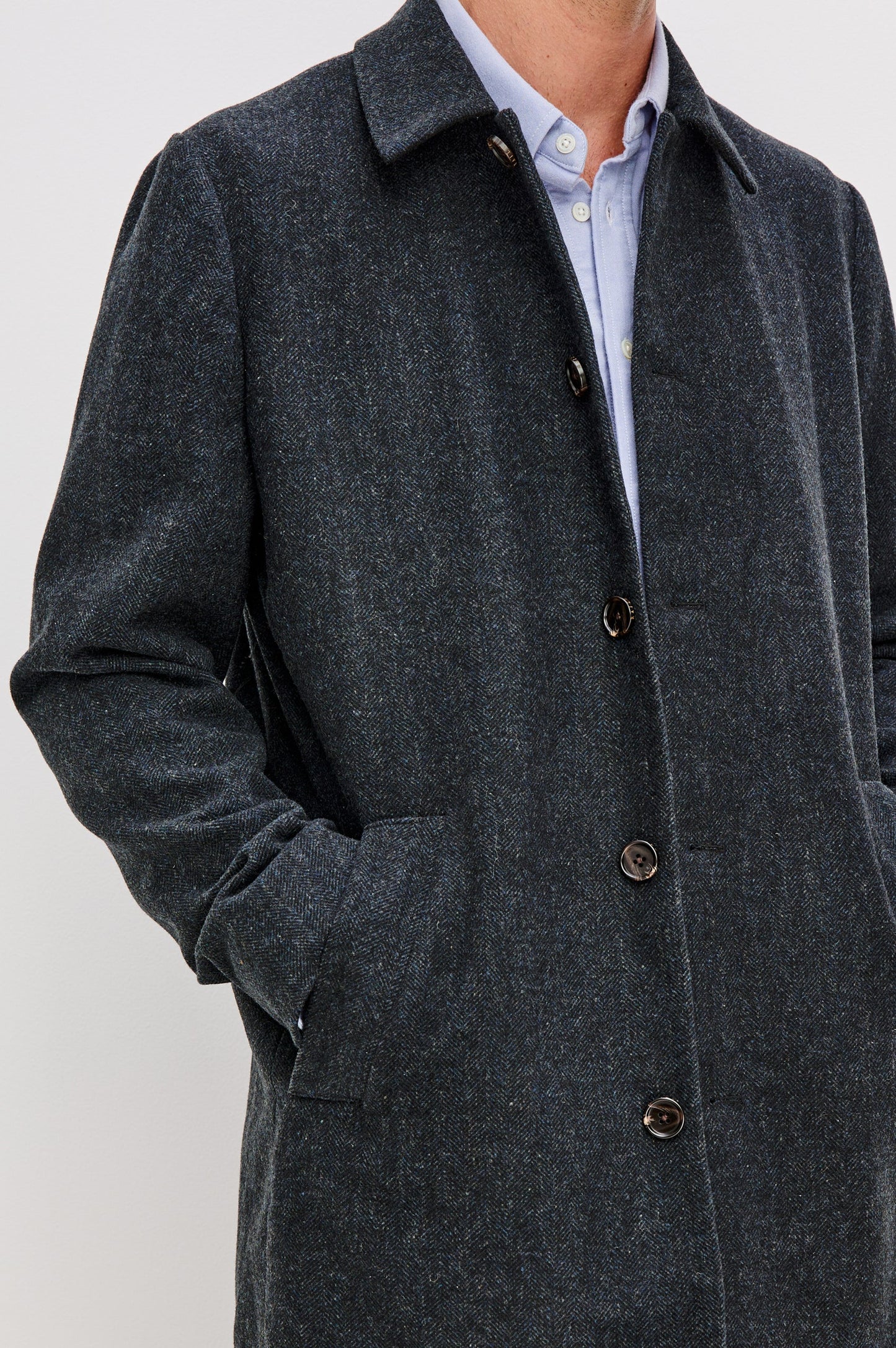 Hockney Overcoat in Celestial Tweed