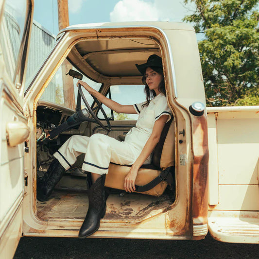 The Dolly Jumpsuit in Ecru