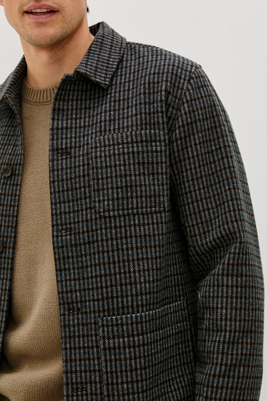 Pascal Jacket in Grey Check Plaid