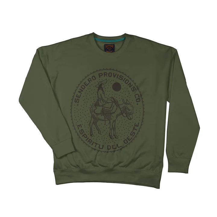 Burro Lady Sweatshirt in Army Green