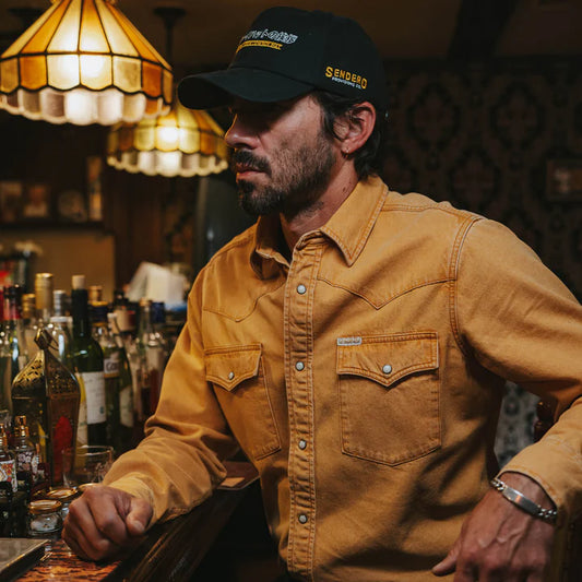 The Wyatt Pearl Snap Shirt in Faded Gold