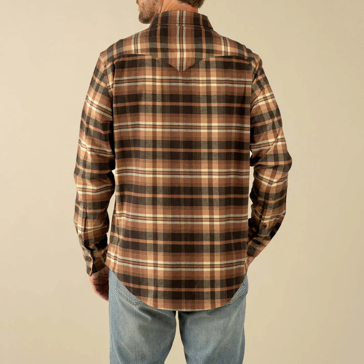 The Moab Stretch Flannel in Brown
