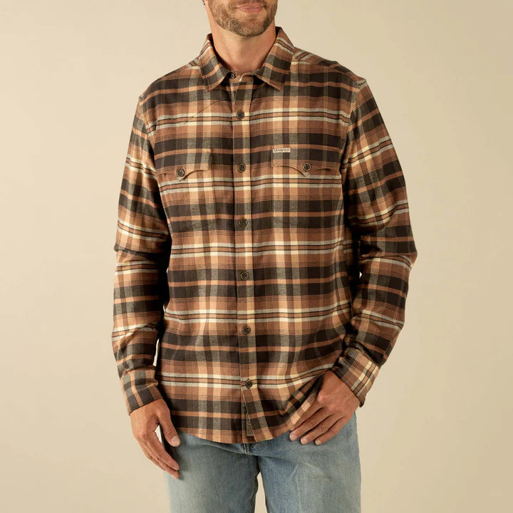 The Moab Stretch Flannel in Brown