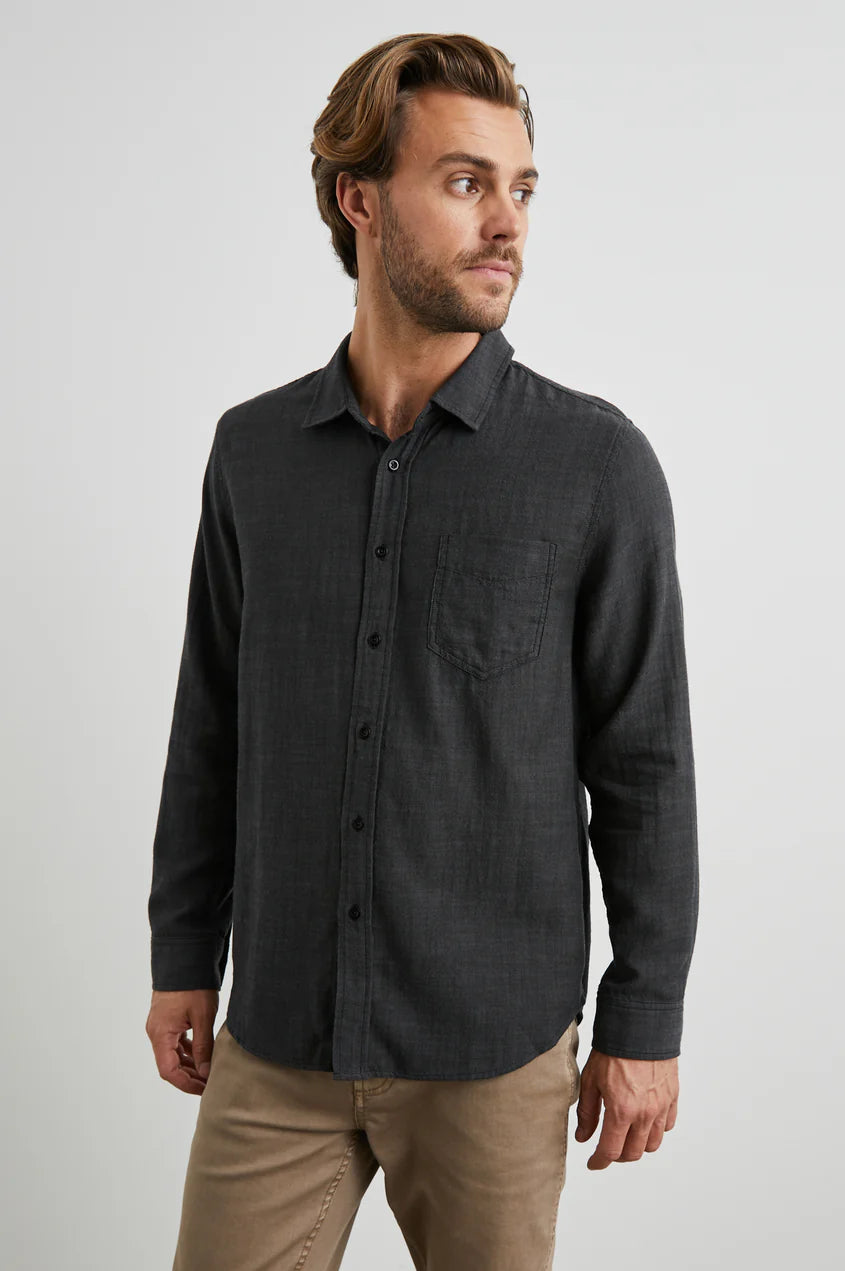 Wyatt Shirt in Black Chambray