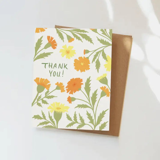 Marigold Thank You Card