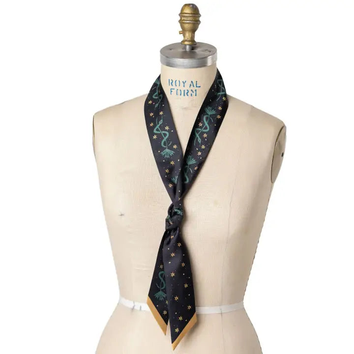 'Lasso the Stars' Silk Twilly Scarf