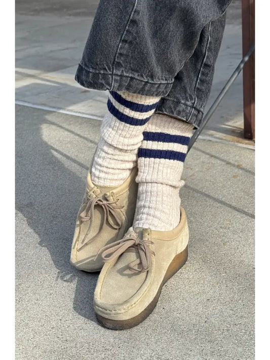Cottage Varsity Socks in Oatmeal