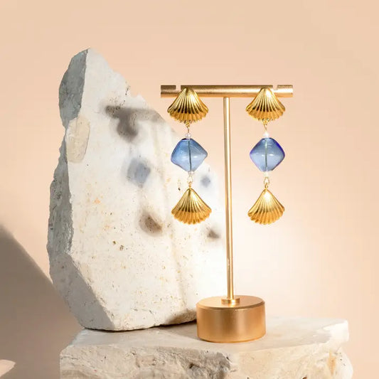 Under the Boardwalk Earrings in Blue