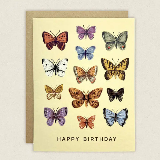Happy Birthday Butterflies Card