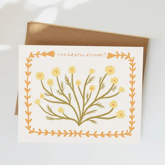 Chamomile Congratulations Card