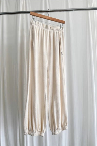 Pointelle Balloon Pants in Natural