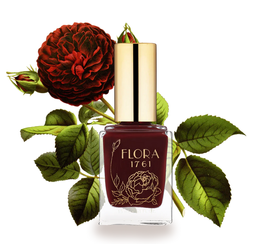 Flora 1761 Nail Lacquer in Black Satin Dahlia