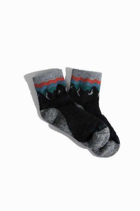 The Merino Mountainscape Sock in Black